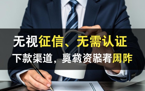 无视征信申请就下款的口子有哪些