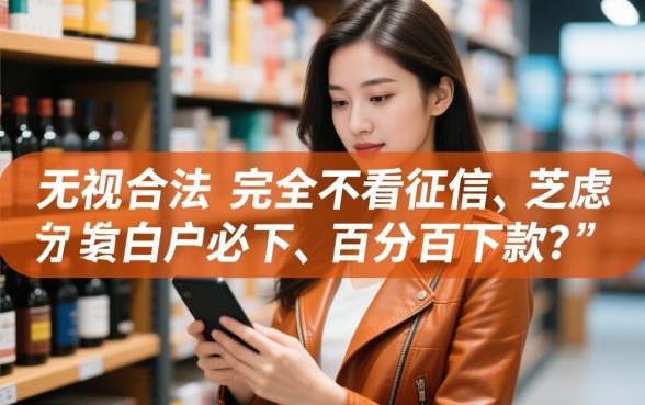 真的有那种不看征信不考虑芝麻分的手机贷款吗