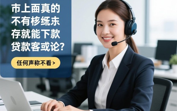 市面上真的存在无审核就能下款的贷款客服吗