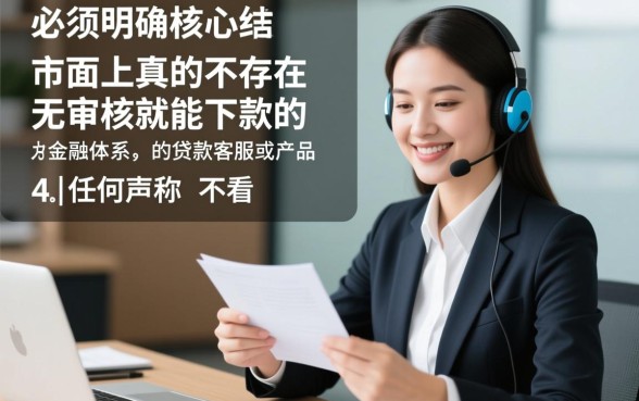 市面上真的存在无审核就能下款的贷款客服吗