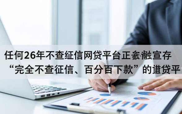 2026年不查征信的网贷平台是否真实存在