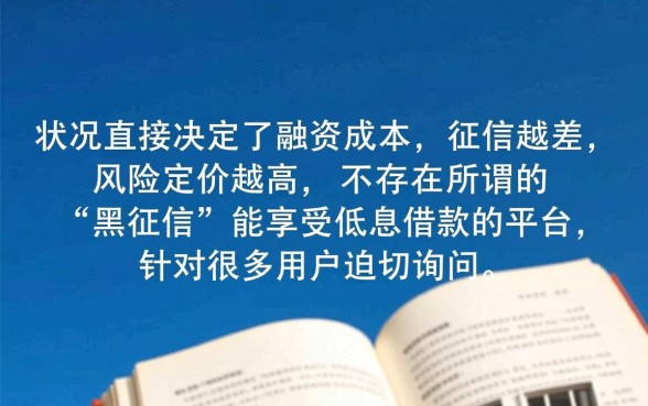 征信黑了怎么借款,哪个平台利息最低 征信黑了怎么借款