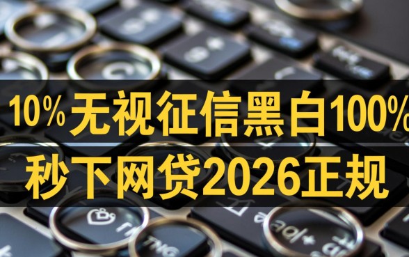 无视征信黑白2026秒下网贷