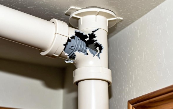 二楼通一楼下水管挖了口子怎么修