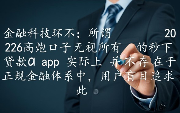 2026高炮口子无视所有秒下,真的能下款吗? 2026高炮口子无视所有秒下