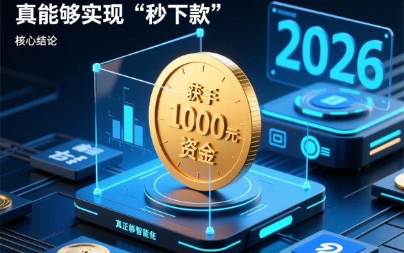 小额贷款1000元秒下款有哪些2026,正规靠谱的怎么申请 小额贷款1000元秒下款有哪些2026