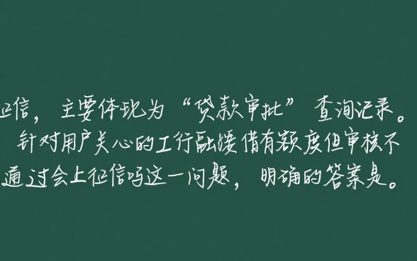 工行融e借有额度但审核不通过会上征信吗