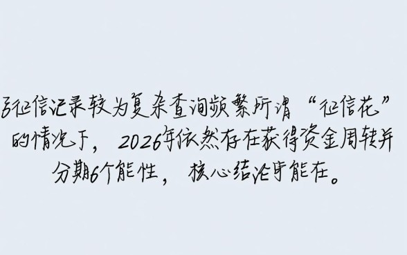 征信花还能下款的口子分期6个月