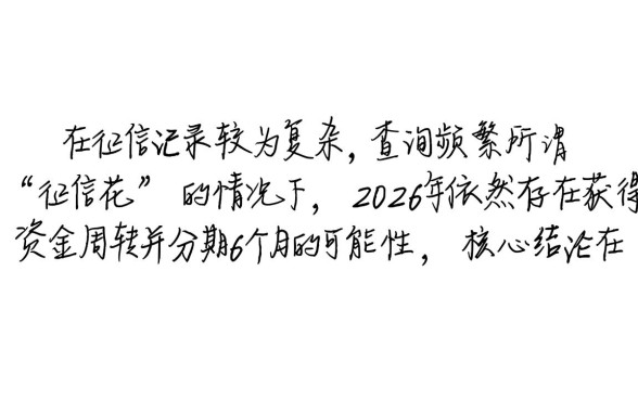 征信花还能下款的口子分期6个月