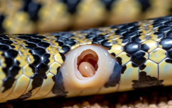 墨西哥黑王蛇苗腹部凹陷是怎么回事