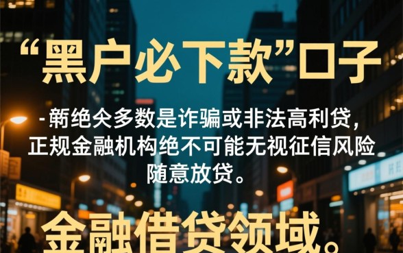 黑户能下款的口子是真的吗