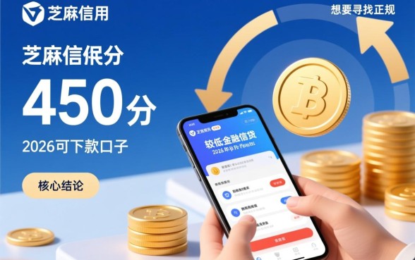 芝麻分450有没有可下款的口子2026