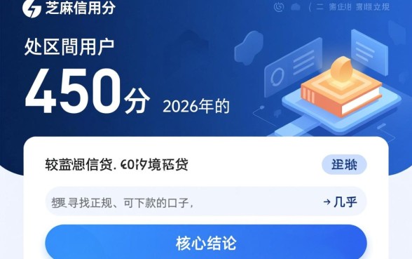 芝麻分450有没有可下款的口子2026