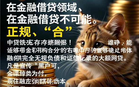 大额网贷真的可以无视负债和征信记录吗