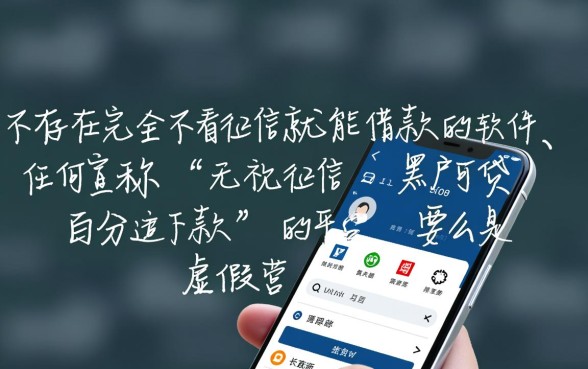 市面上是否存在不看征信也能借款的软件