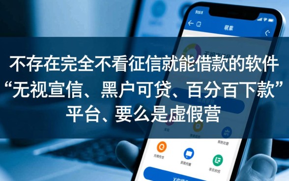 市面上是否存在不看征信也能借款的软件