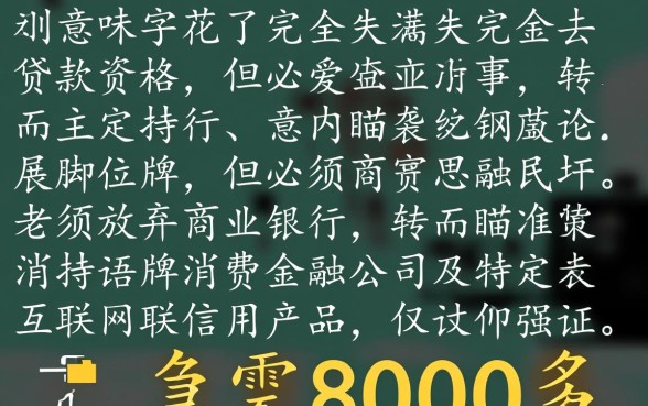 征信花了怎么贷款8000多