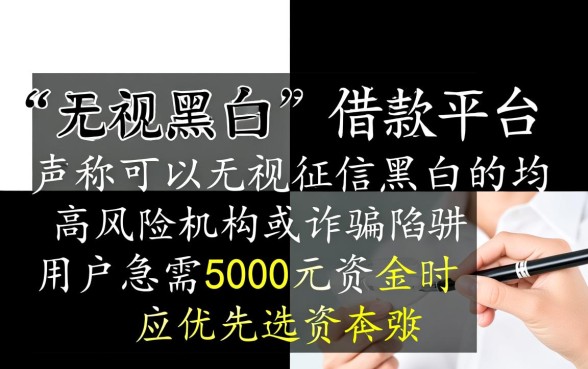 什么平台无视黑白可以快速借款5000