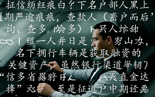 征信不好有车能贷款吗,征信黑了哪里能下款 征信不好有车能贷款吗