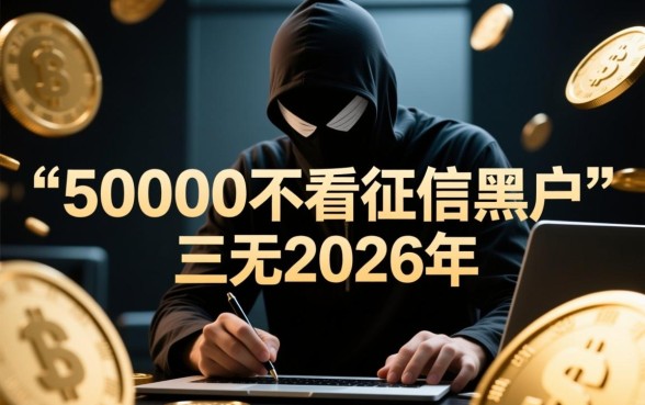 2026年不看征信黑户三无能下款吗