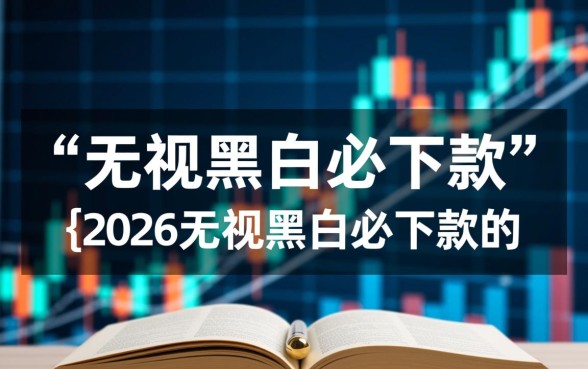 2026无视黑白必下款的新口子是什么