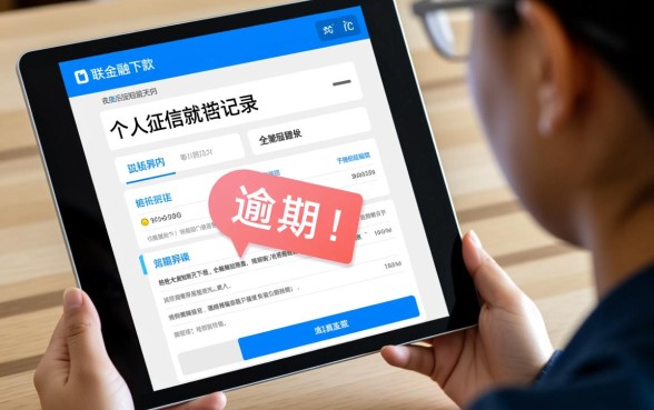 招联下款后几天征信显示逾期记录怎么办