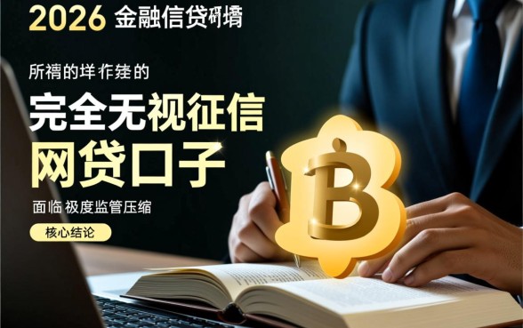 2026无视黑白征信的网贷口子有哪些