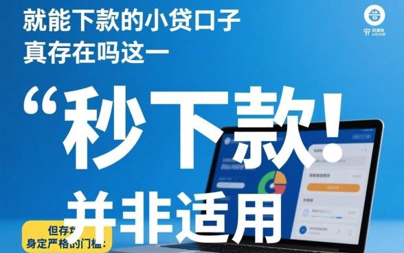 这么快就能下款的小贷口子真的存在吗