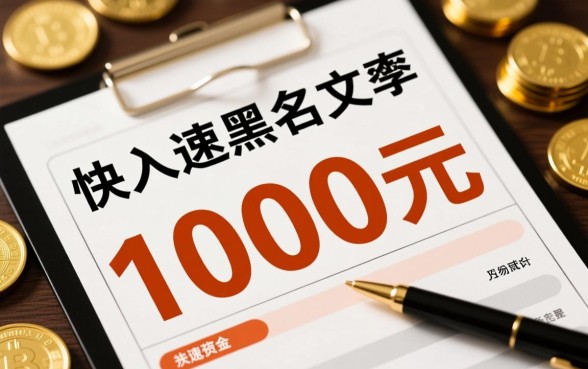 黑户需要1000元从哪能快速借到