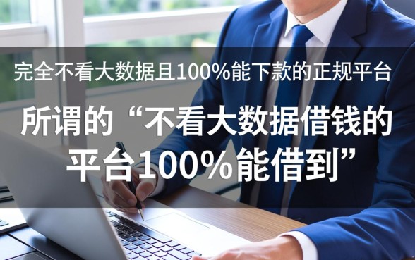不看大数据借钱的平台100