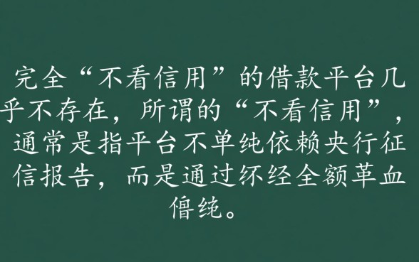 不看信用的借款平台有哪些软件可以用