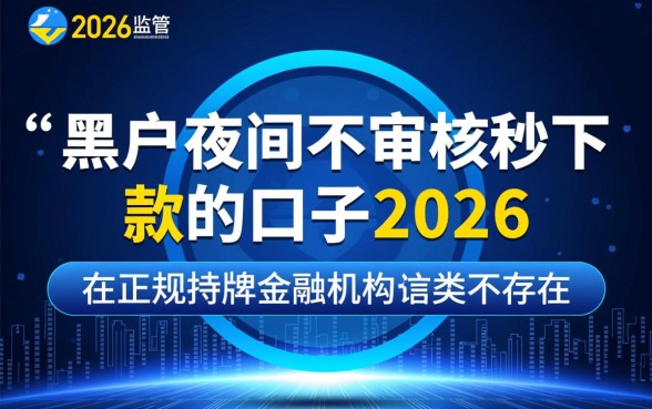 黑户夜间不审核秒下款的口子2026是真的吗