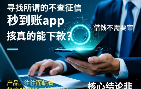不查征信秒到账app,借钱不需要审核真的能下款吗? 借钱不需要审核真的能下款吗