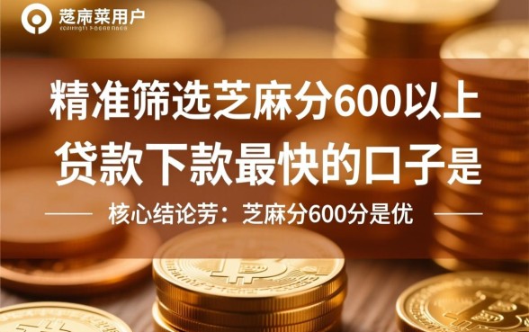 芝麻分600以上贷款哪个下款最快?2026最新口子有哪些? 芝麻分600以上贷款哪个下款最快
