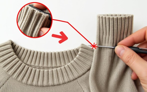 毛衣口子太大怎么修视频教程