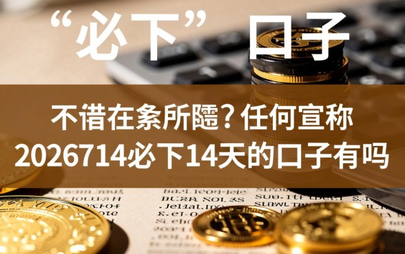 2026714必下14天的口子有吗