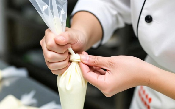 裱花袋扎口技巧视频教程