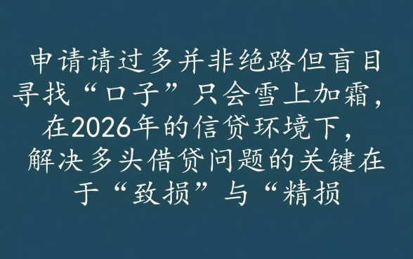 2026年申请过多必下口子