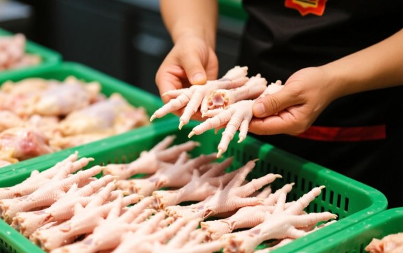 买的生鸡爪子为啥爪子下边有个口子呢