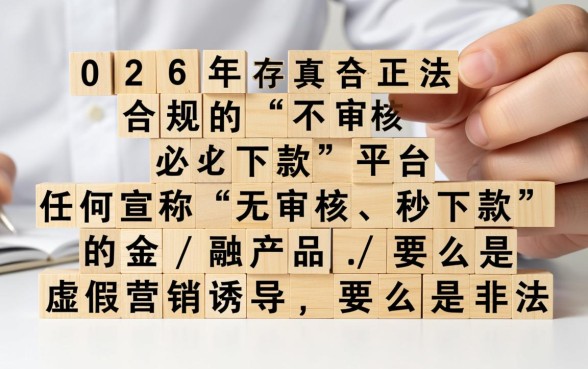2026年不审核必下款的平台是什么