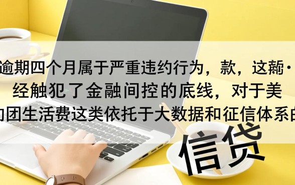 美团生活费逾期四个月能下款吗