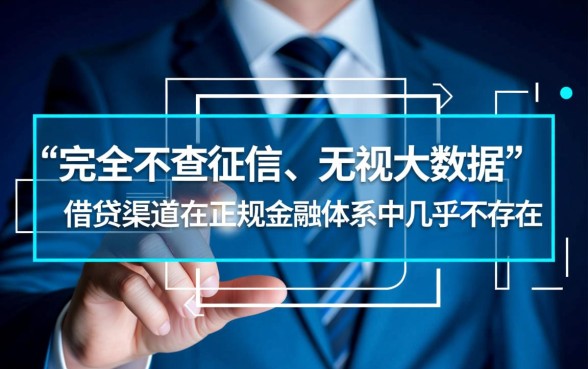 2026不查征信大数据无视黑白口子是真的吗