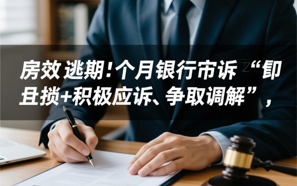 房贷逾期3个月被银行起诉怎么解决