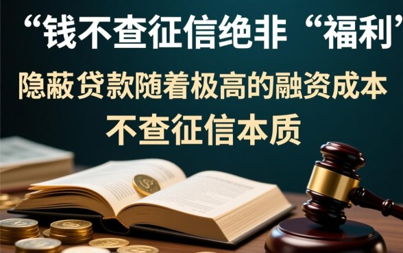 难道借钱不查征信就真的没有风险吗