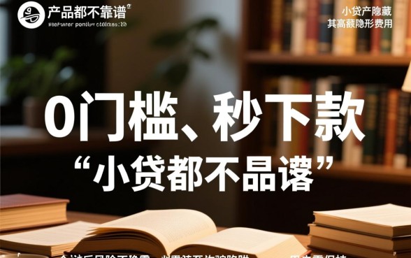 这种0门槛秒下款的小贷真的靠谱吗