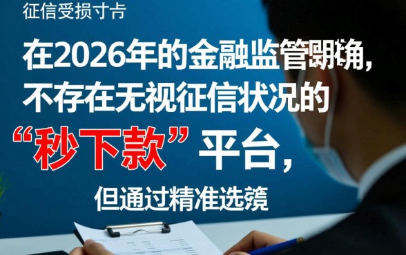 2026征信花了哪个平台能下款快
