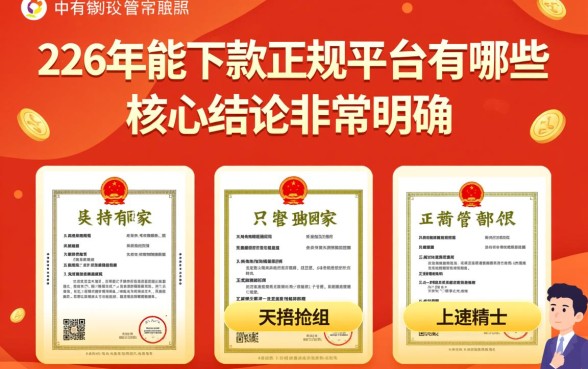 2026年能下款的正规平台有哪些