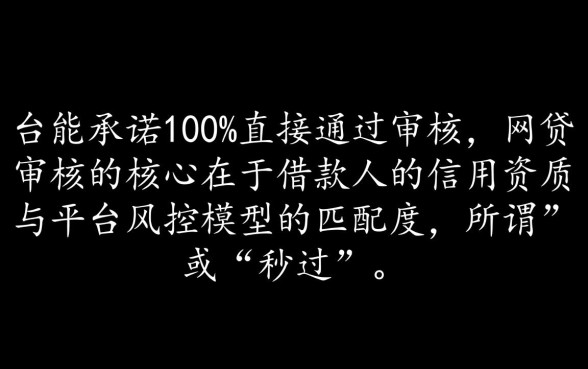 哪个平台申请网贷可以直接通过审核