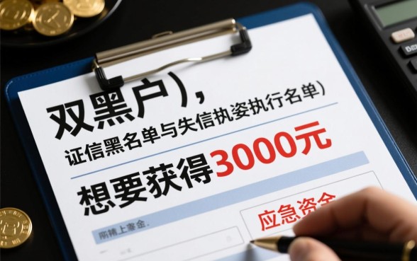 双黑户贷款3000元快速下款平台哪里有,双黑户怎么借钱? 双黑户贷款3000元快速下款平台哪里有