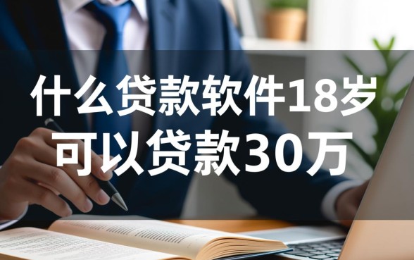 什么贷款软件18岁可以贷款30万